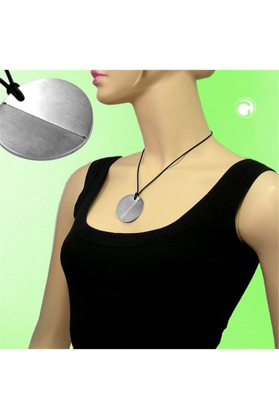 NECKLACE DISK STAINLESS STEEL 50CM