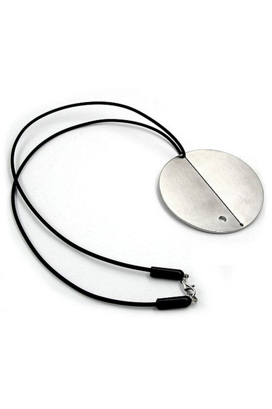 NECKLACE DISC STAINLESS STEEL 55CM