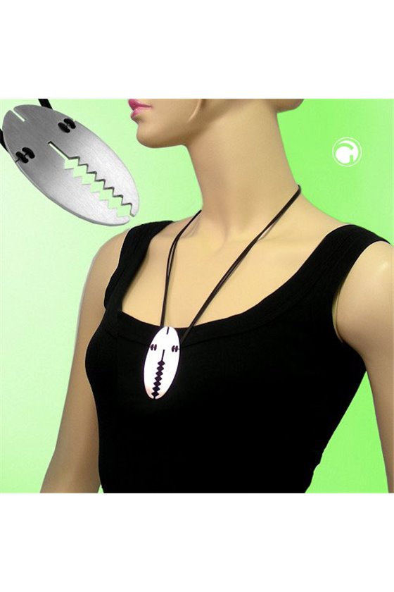 NECKLACE OVAL STAINLESS STEEL 60CM