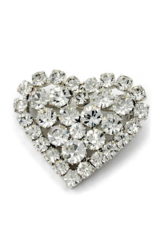 BROOCH RHINESTONES HEART