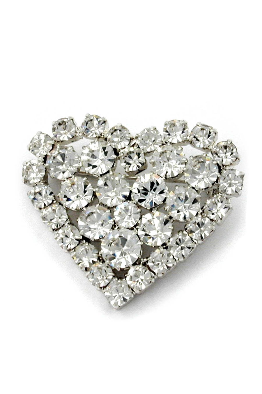 BROOCH RHINESTONES HEART