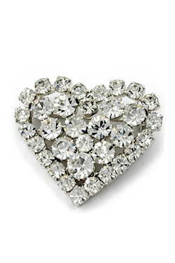 BROOCH RHINESTONES HEART