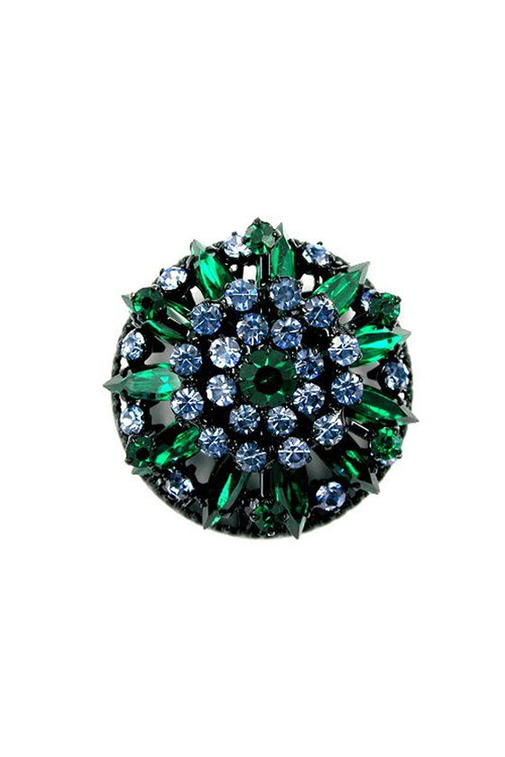 BROOCH EMERALD SAPPHIRE