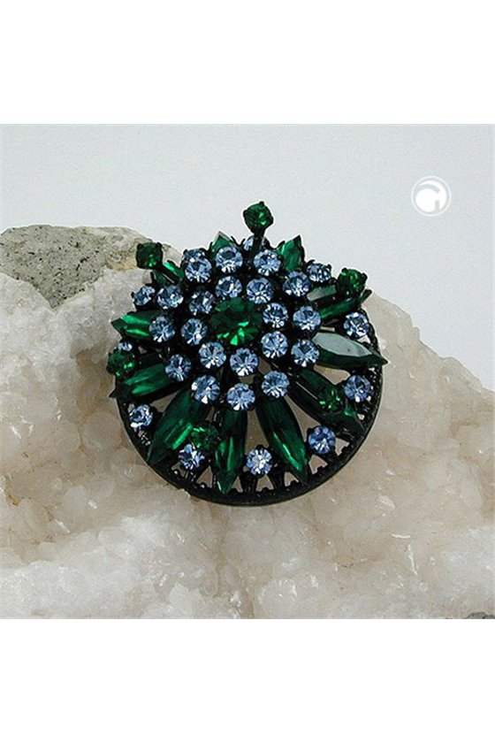 BROOCH EMERALD SAPPHIRE