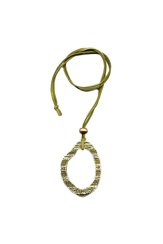NECKLACE FANTASY RINGS GREEN 90CM