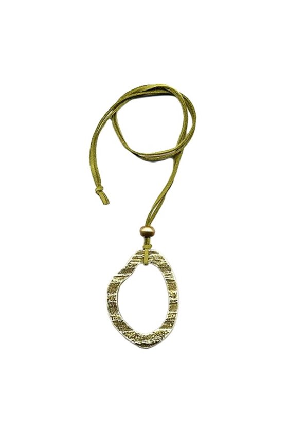 NECKLACE FANTASY RINGS GREEN 90CM