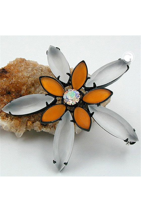 BROOCH BIG FLOWER TOPAZ