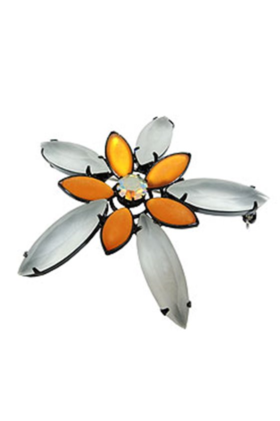 BROOCH BIG FLOWER TOPAZ