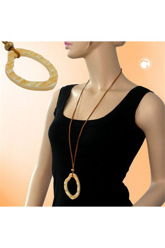 NECKLACE FANTASY RINGS ORANGE 90CM