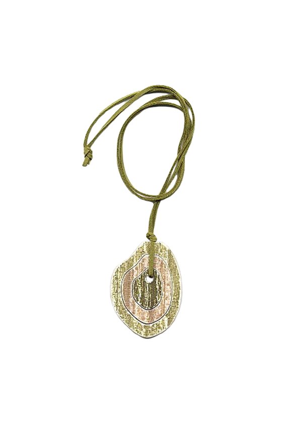 NECKLACE FANTASY RINGS GREEN 90CM