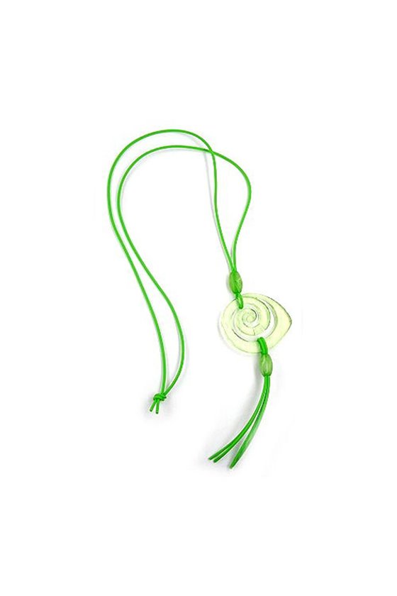 NECKLACE SNAIL PENDANT GREEN