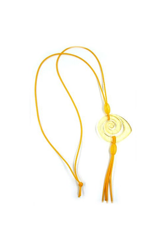 NECKLACE SNAIL PENDANT YELLOW