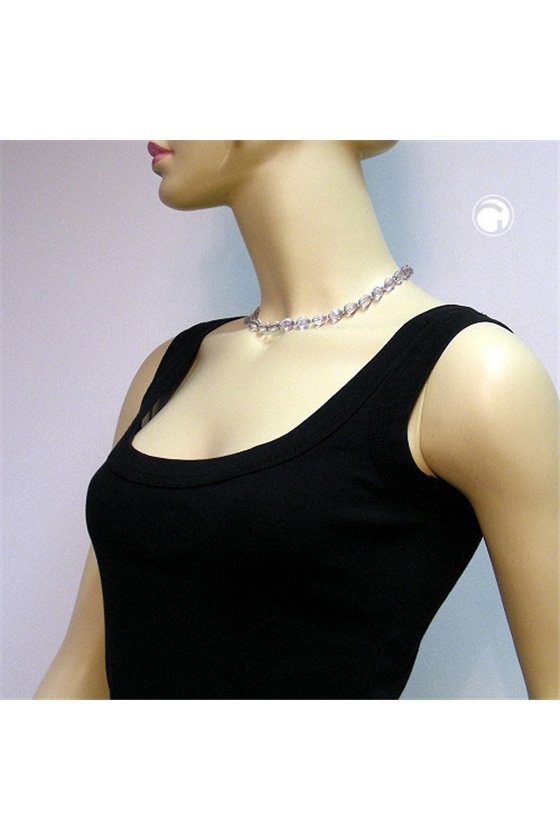 NECKLACE BEADS TRETRAGONAL STYLE BEADS GREY
