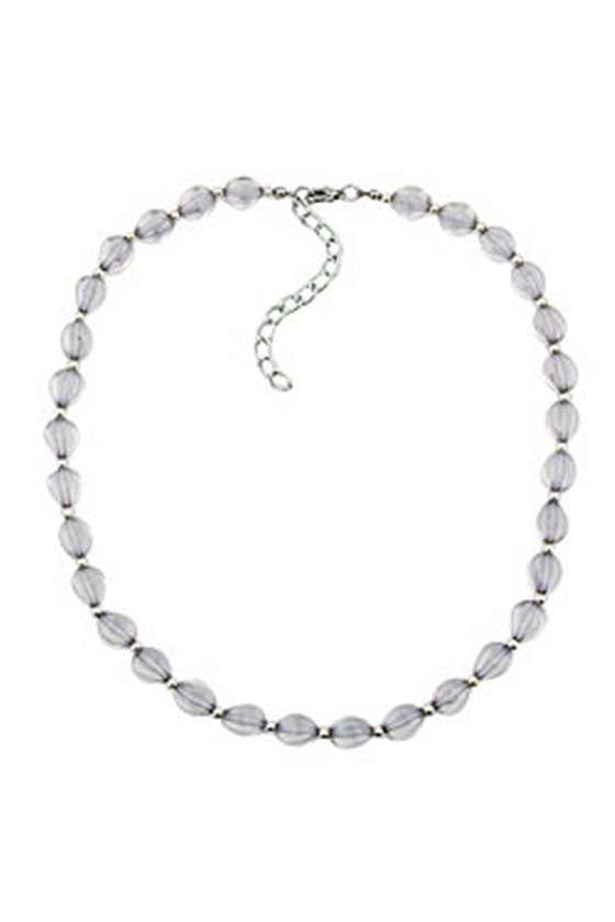 NECKLACE BEADS TRETRAGONAL STYLE BEADS GREY