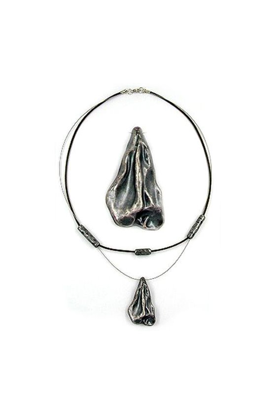 NECKLACE BAROQUE DROPBEADS SILVER-TONE 50CM