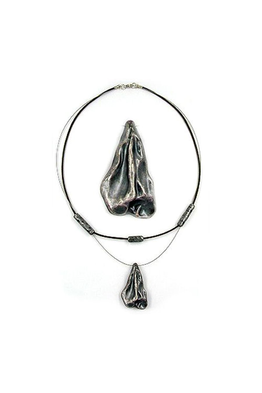 NECKLACE BAROQUE DROPBEADS SILVER-TONE 50CM