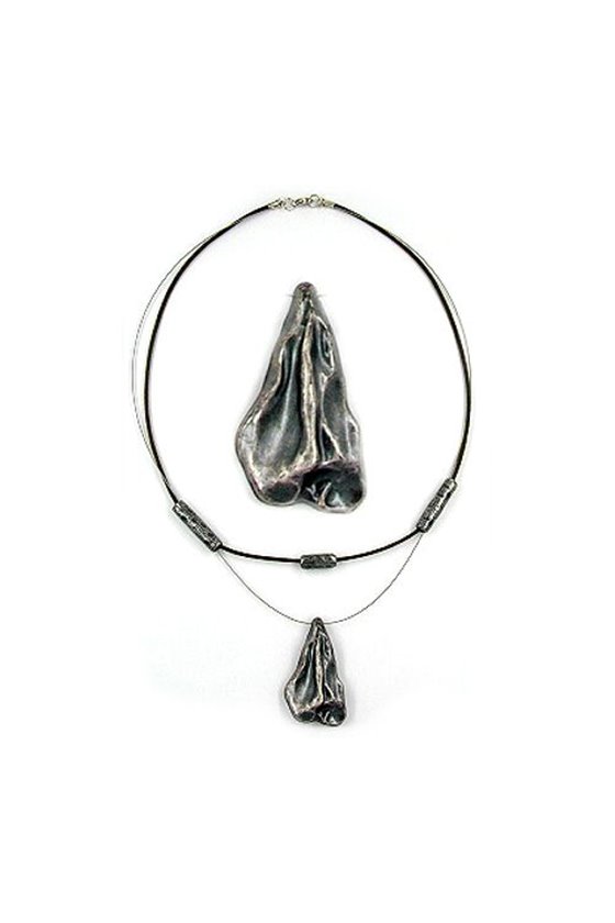 NECKLACE BAROQUE DROPBEADS SILVER-TONE 50CM