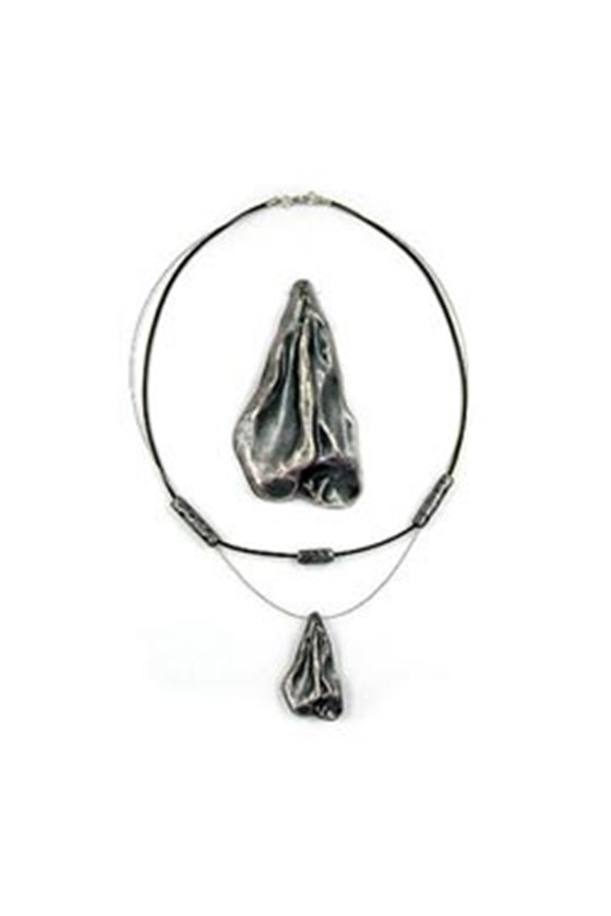 NECKLACE BAROQUE DROPBEADS SILVER-TONE 50CM