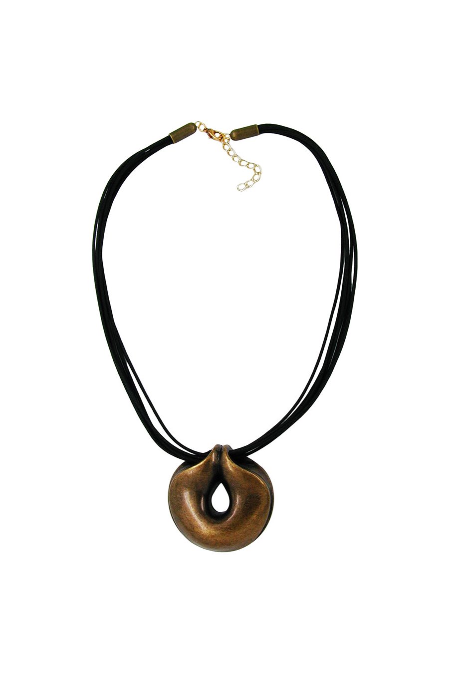 NECKLACE AMULET BRASS-COLOURED 50CM