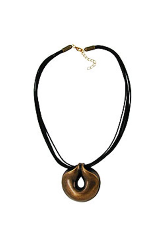 NECKLACE AMULET BRASS-COLOURED 50CM