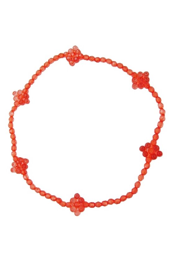 NECKLACE EDGED BEADS RED