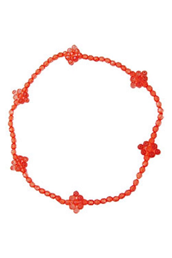 NECKLACE EDGED BEADS RED