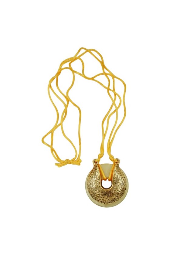 NECKLACE AMULET HORSE SHOE YELLOW