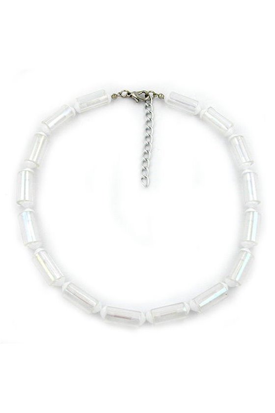 NECKLACE BEADS TRANSPARENT 36CM