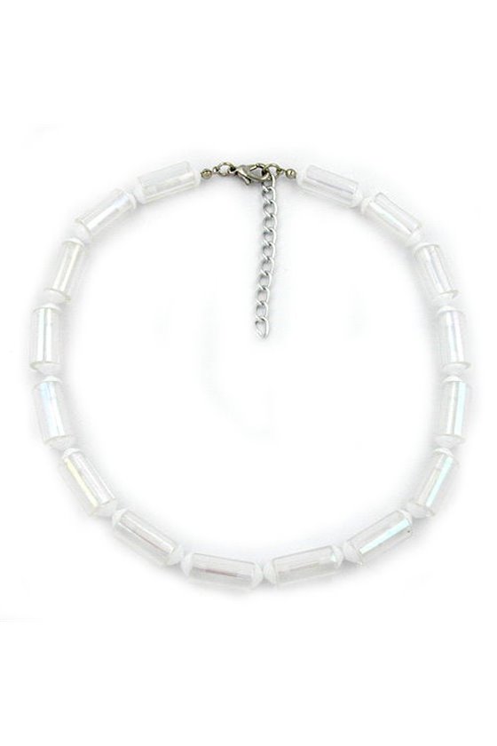 NECKLACE BEADS TRANSPARENT 36CM