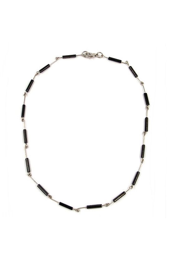 NECKLACE THIN BLUE GLASS BEADS