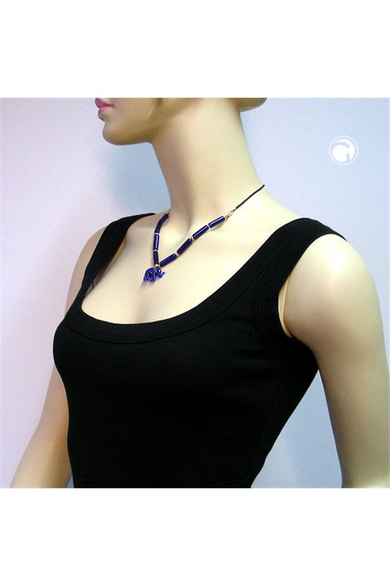 NECKLACE ELEPHANT LAPIS BLUE