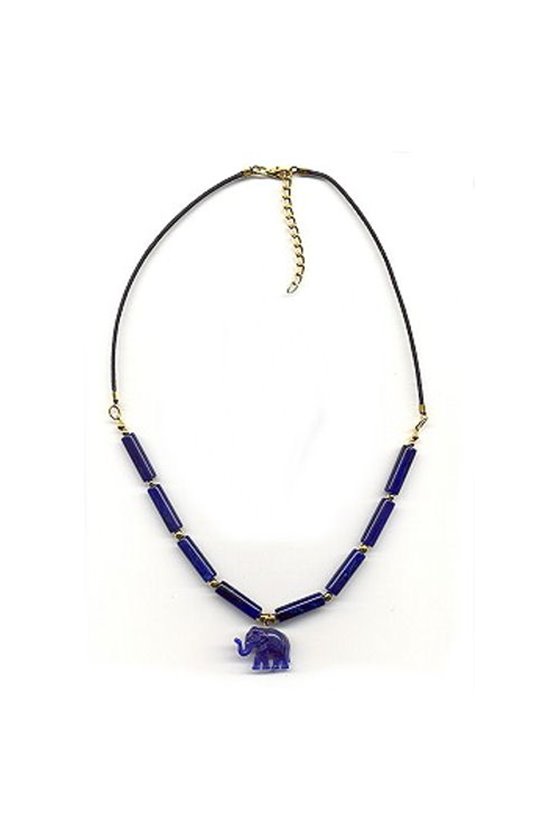 NECKLACE ELEPHANT LAPIS BLUE