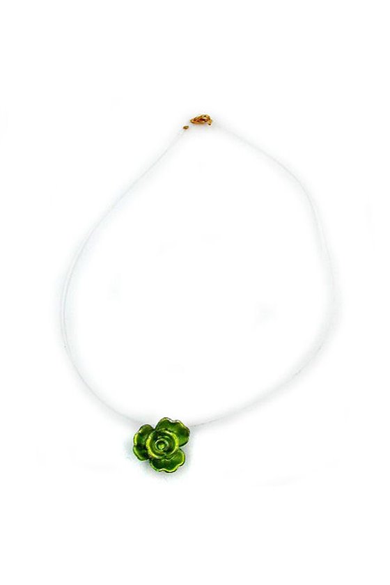 NECKLACE GREEN ROSE