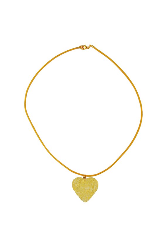 NECKLACE YELLOW HEART PENDANT