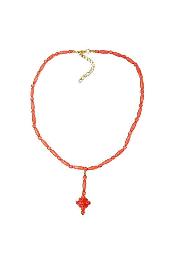 NECKLACE Y-PENDANT RED