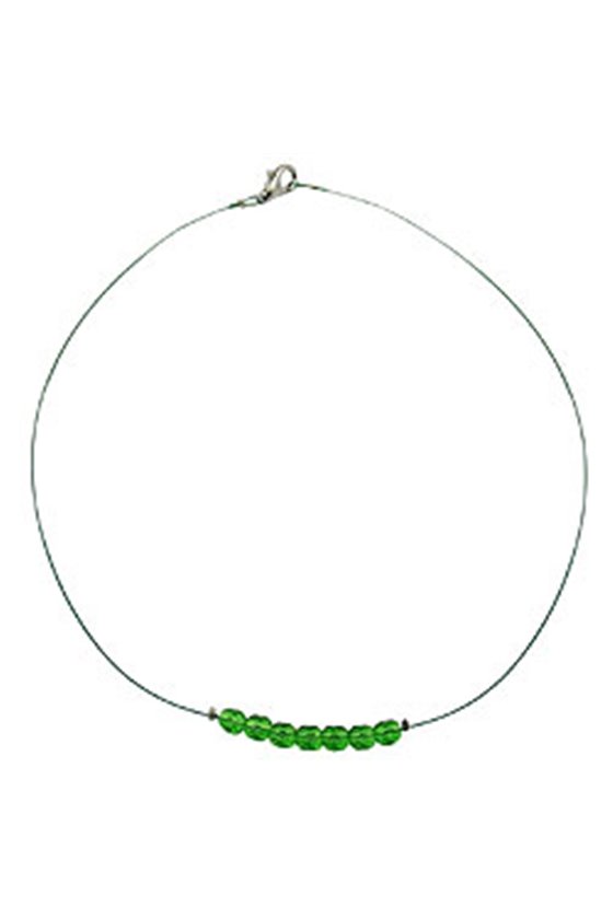 NECKLACE GLASS BEADS GREEN