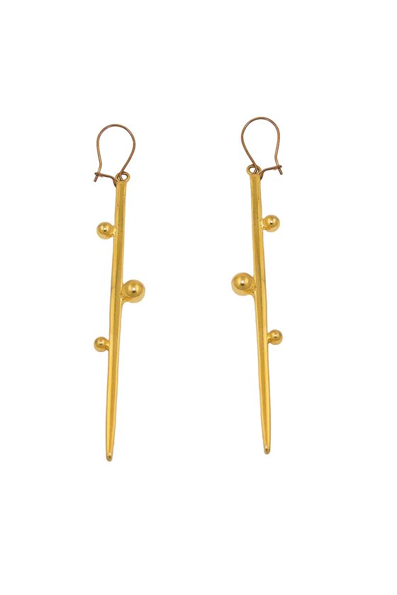 HOOK EARRINGS UNIQUE DESIGN GOLD PLATED