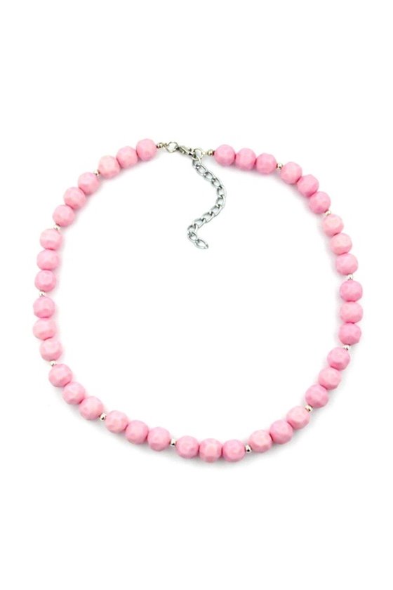 NECKLACE LIGHT PINK BEADS