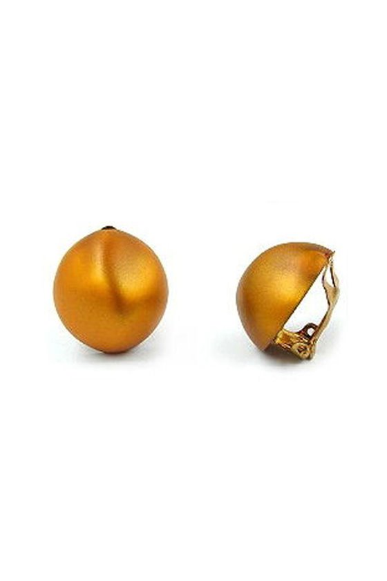 CLIP-ON EARRING ROUND ORANGE