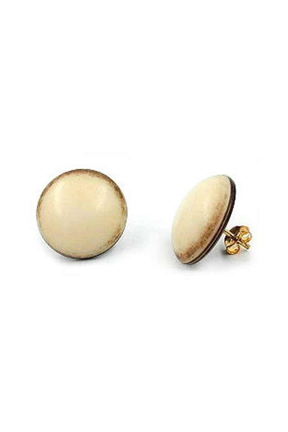 EARRINGS IVORY-BROWN