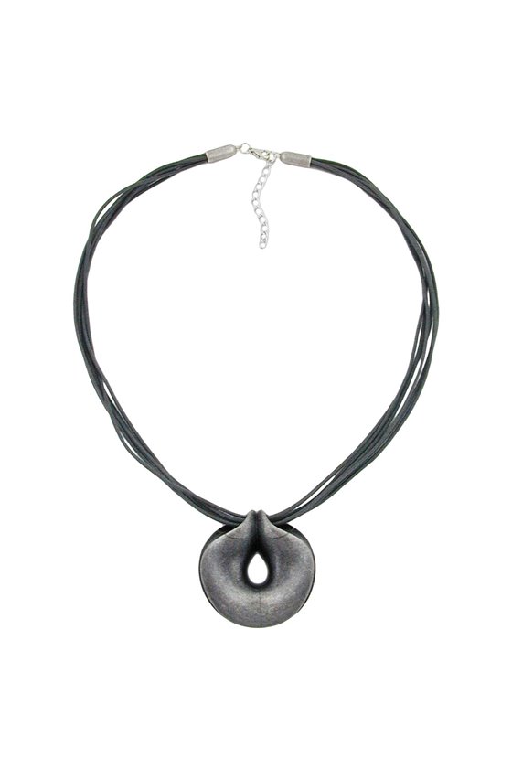 NECKLACE AMULET SILVER-ANTIQUE 55CM