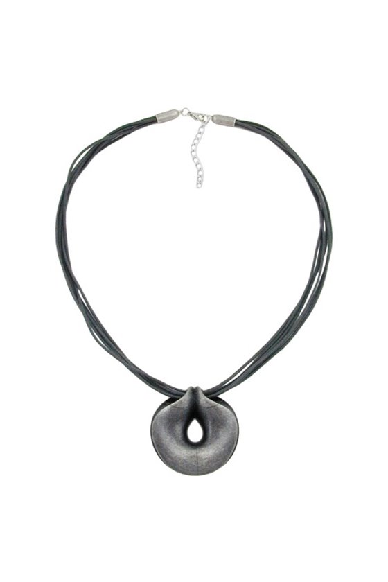 NECKLACE AMULET SILVER-ANTIQUE 55CM