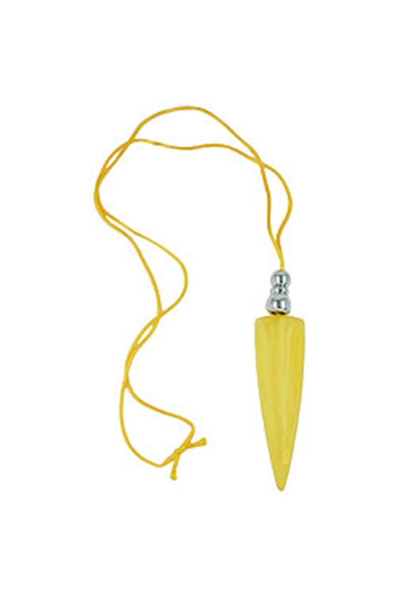 NECKLACE TRIANGLE YELLOW MARBLED CHROME COLOURED