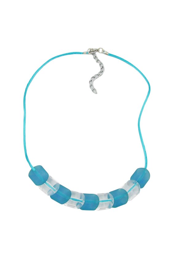 NECKLACE BEADS TURQUOISE 42CM