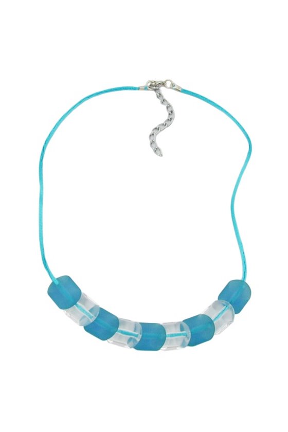 NECKLACE BEADS TURQUOISE 42CM