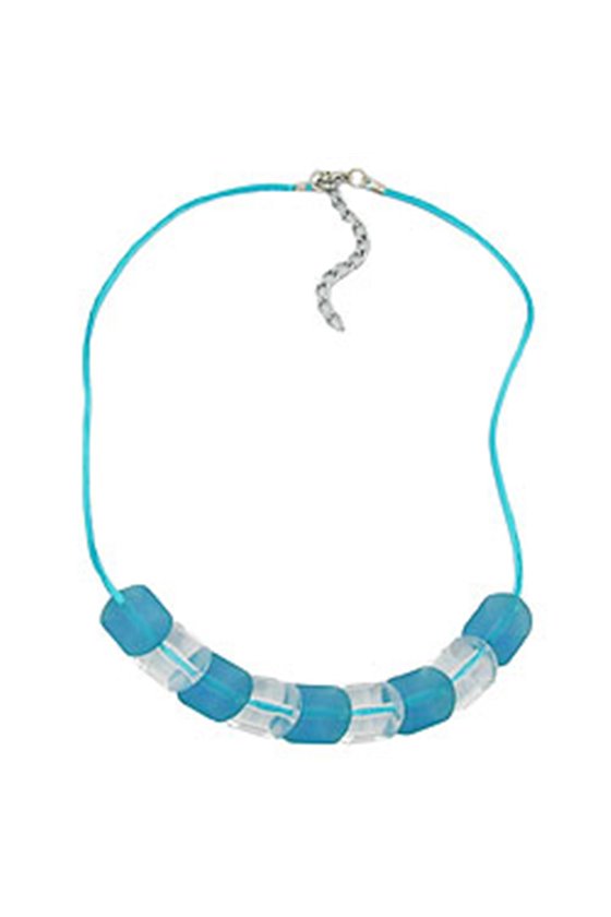 NECKLACE BEADS TURQUOISE 42CM