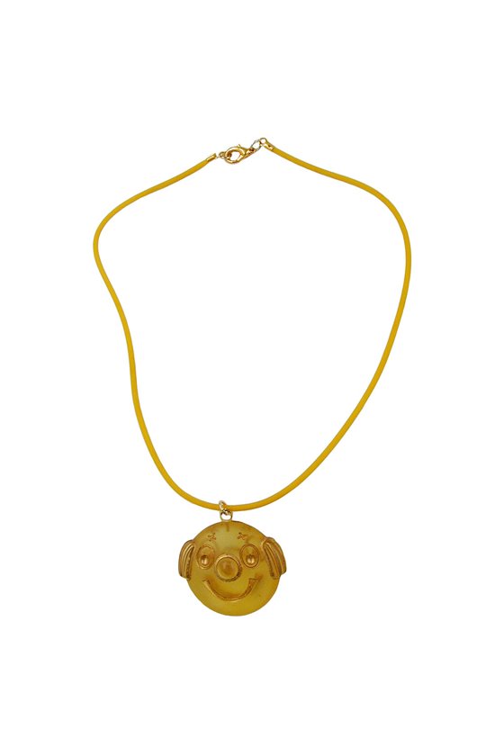 NECKLACE CLOWN YELLOW MATTE POLISHED