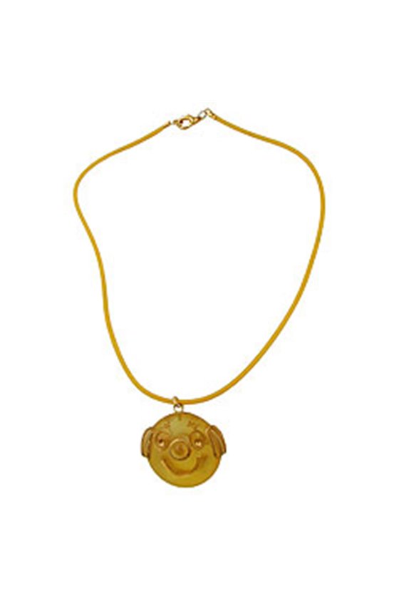 NECKLACE CLOWN YELLOW MATTE POLISHED