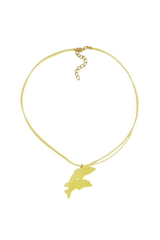 NECKLACE DOLPHIN YELLOW MATTE 45MM