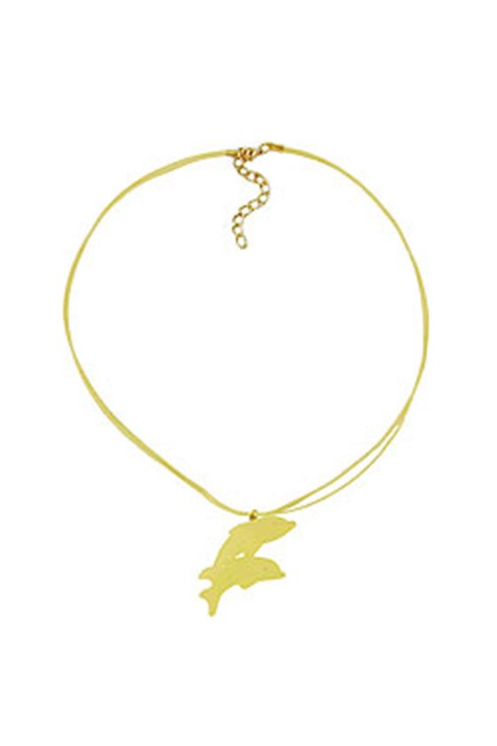 NECKLACE DOLPHIN YELLOW MATTE 45MM
